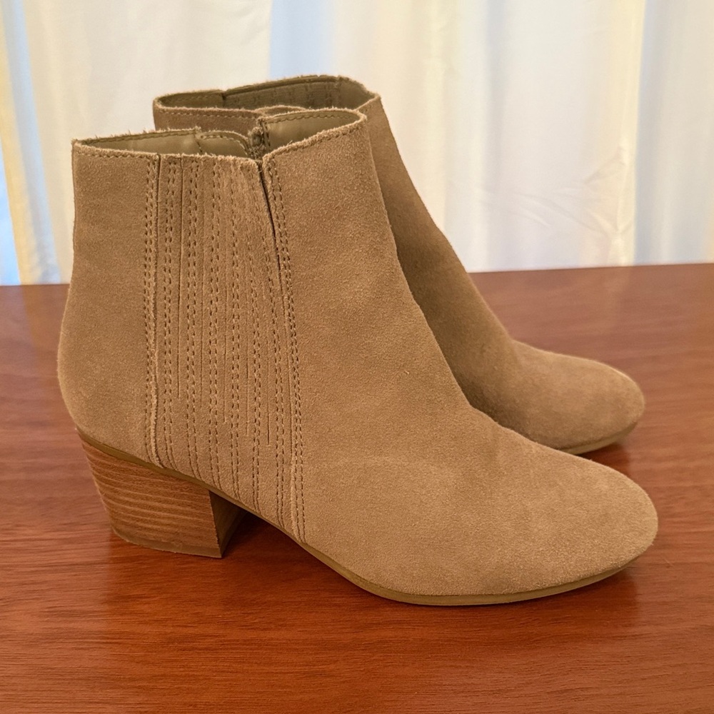 Crown Taupe Suede Ankle Booties